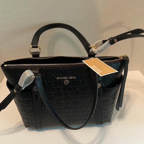 NWT MICHAEL Michael Kors Logo Sullivan Convertible Top Zip Tote - Picture 4 of 16